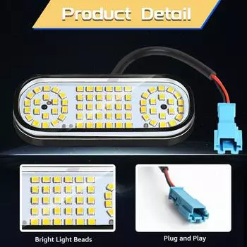 70 светодиодов для Tesla Model Y ModelY багажника лампа окружающего света декоративная лампа ультра яркий теплый белый синий 2025 2025 2025 лампа для чтения теплый белый