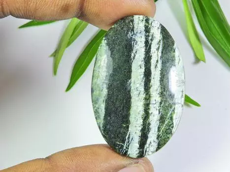 70Cts. Natural Green Swiss Opal Crystal Oval Cabochon Gemstone 27X42X06 MM SK-713