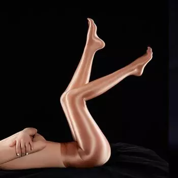 70D масляные блестящие колготки, моделирующие чулки, светоотражающие блестящие длинные носки, колготки для ночного клуба L чёрный