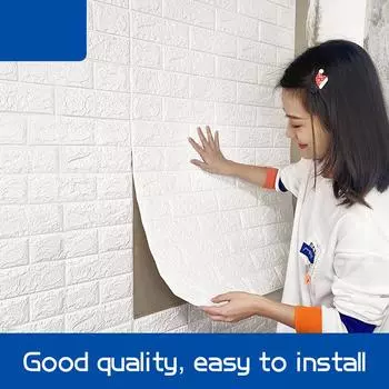 70X100 см 3D наклейки на стену самоклеющиеся наклейки с имитацией кирпича украшения спальни водонепроницаемые бумажные обои из кирпича и камня 70x100cm белый