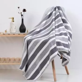 70x140 Полосатое банное полотенце Мягкое впитывающее микрофибра для мытья лица Домашнее мягкое утолщенное коралловое бархатное банное полотенце 30*30CM