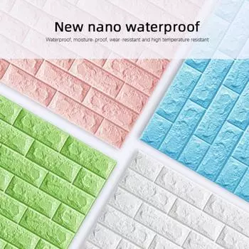 70x38 см 3D плитка кирпич обои самоклеящиеся водонепроницаемые пенопластовые панели обои гостиная украшение дома 3mm лимонно-желтый