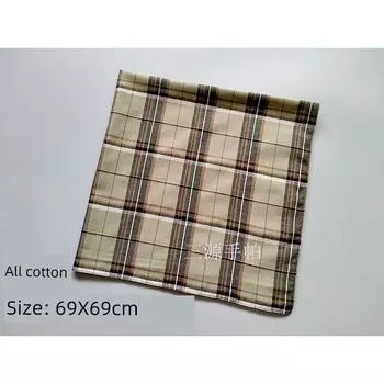 70x70см Очень большой размер Покрывало Оберточное полотенце Носовой платок Army Green IV (pure cotton)