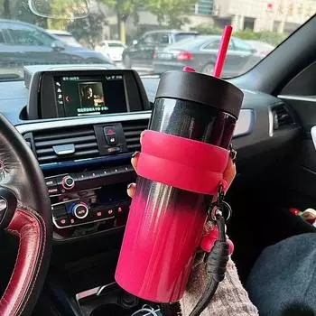 710 мл Jumbo из нержавеющей стали 316, автомобильный термос, термокружка для кофе, ледяной бар, соломенная чашка, портативные бутылки с водой с вакуумной изоляцией 710ml