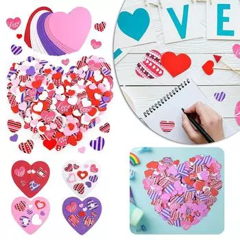 716 шт. набор наклеек в виде пенопластовых сердец, многоцелевые декоративные наклейки в виде сердец для свадебных вечеринок As Shown