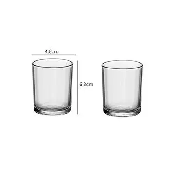 71мл/80мл/90мл Роскошные бокалы для вина с толстым дном Маленькой вместимости Бокалы для виски и бренди Бокал для коктейлей для вечеринки Элегантная стеклянная посуда 2pcs