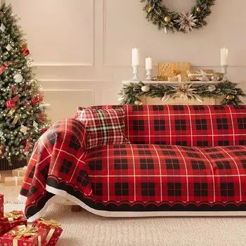 71X102 дюйма Чехол на рождественский диван для стула Чехлы для секционных диванов для домашних животных Собак Детей Гостиная Диван Одеяла Защитник для мебели 180X130cm