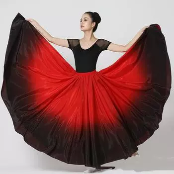 720 градусов Испания Фламенко Танцевальные Платья Женские Сценические Танцевальные Юбки Костюмы 95cm