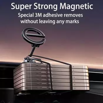 720 вращающийся магнитный автомобильный держатель для телефона подставка магнит автомобильное крепление поддержка GPS мобильный кронштейн в машине для Macsafe iPhone Samsung Xiaomi чёрный