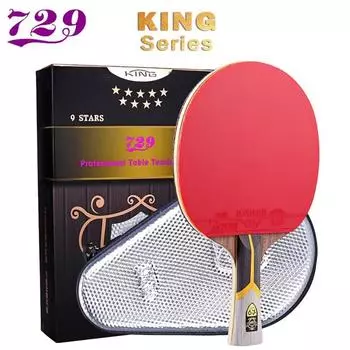 729 Ping Pong Racket Professional Offensive Table Tennis Racket King 6 7 8 9Star ITTF Approved Ping Pong Paddle for Intermediate King 6 1Long + 1Bag