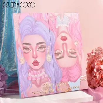 72-цветная складная палитра теней для век перламутровые матовые цвета земли долговечные тени для век