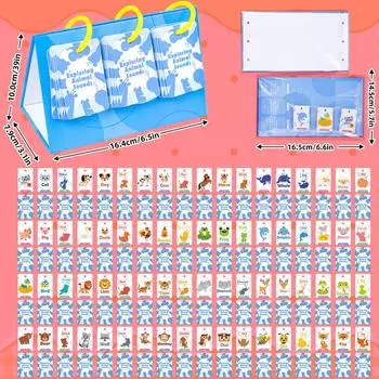 72 Исследования Звуки Животных Настольные Обучающие Карточки Английский Взаимодействие Родителей и Детей Мультфильм Раннее Развитие Графическое Обучение