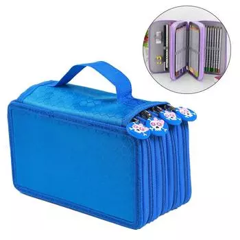 72 отверстия 4 слоя пенал коробка портативный большой емкости сумка для ручек держатель с карманом на молнии школьные принадлежности канцелярские принадлежности