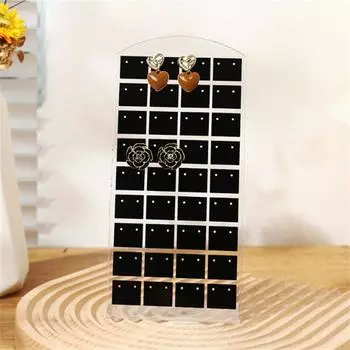 72 отверстия Пластиковая стойка для показа ювелирных изделий Серьги Подвеска Крючок для ушей Подставка для хранения Полка для витрины Органайзер Держатель as the picture