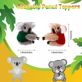 72 Pcs Koala Clip Buddy Koala Clip Koala Stuffed Animal Pencil Toppers Koala Bear Prizes Fuzzy Koala Bear Hugger Clip Brown