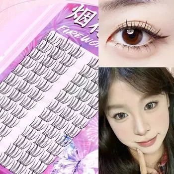 72 пучка одиночных сегментированных накладных ресниц 10-11 мм С-образные натуральные накладные ресницы Fireworks