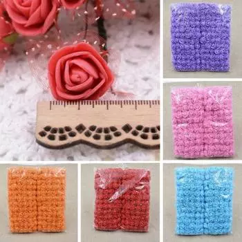 72 шт., цветные розы из пенопласта, искусственный цветок, голова, свадьба, вечеринка, домашний декор