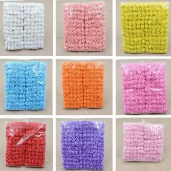 72 шт., цветные розы из пенопласта, искусственный цветок, голова, свадьба, вечеринка, домашний декор фиолетовый