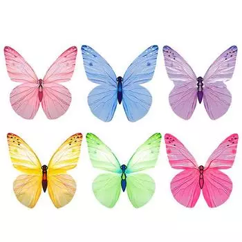 72 шт. съедобные бабочки для украшения торта вафельные бумажные бабочки для тортов кексов десертов на день рождения свадьбы разноцветный