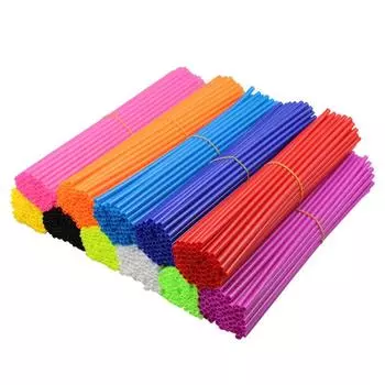 72 шт. Защитные чехлы для спиц колес мотоцикла, обода, обшивки, трубы для мотокросса, велосипеда, крутые аксессуары 11 цветов