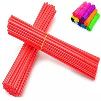 72 шт. Защитные чехлы для спиц колес мотоцикла, обода, обшивки, трубы для мотокросса, велосипеда, крутые аксессуары 11 цветов