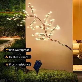 72 светодиода ротанговые ветки гирлянда солнечные гирлянды ивовые лозы для домашнего декора гирлянды ивовые лозы для свадебного декора гостиной лампы