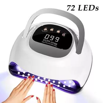 72 светодиода УФ-лампа для ногтей Профессиональная сушилка для ногтей с 4 настройками таймера Быстросохнущая маникюрная лампа для сушки всех гелевых ногтей us