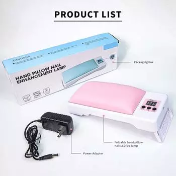 72 Вт 24LED лампа для сушки ногтей с подушкой для рук УФ-сушилка для ногтей отверждающий гель-лак умный таймер солнечный свет инструменты для дизайна ногтей us розовый