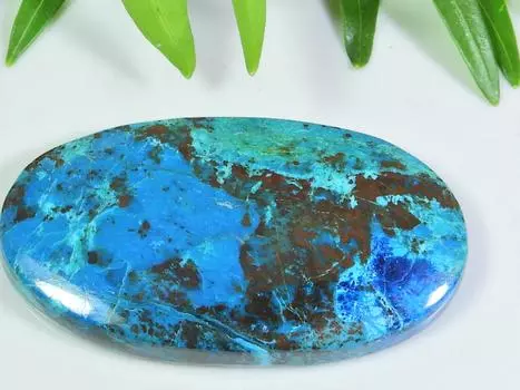 72Cts. AA++ Натуральный азуритовый кристалл овальный кабошон россыпью драгоценный камень 25X46X06 мм SK-611