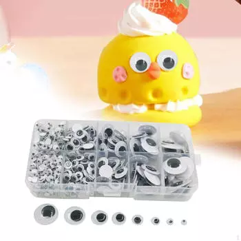 730x Гугли шевелящиеся глаза черно-белые легкие DIY куклы для стульев обуви Craft