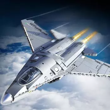735 шт. Военная серия Истребитель шестого поколения ВВС Конструктор Детские игрушки БЕЗ КОРОБКИ