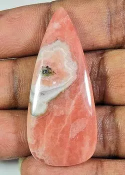 73Cts. Natural Rhodochrosite Pear Cabochon Loose Gemstone 21X49X07MM PP-1004
