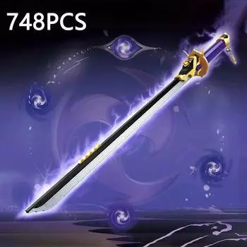 748 шт., строительные блоки для мечей, Tianmu Shadow Swords, MOC, модель в сборе, кирпичи, игрушки, украшение для рабочего стола, детские рождественские подарки
