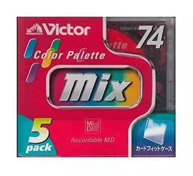 74-минутная запись MD носитель 5 шт Victor 5MD-74GFX