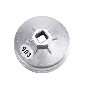 74 мм, 14-зубой алюминиевый ключ для снятия головки масляного фильтра серебряный