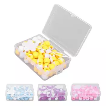 74 шт. круглые бусины для волос пластиковые крючком косички парики аксессуары косички дреды бусины для волос плетение Yellow