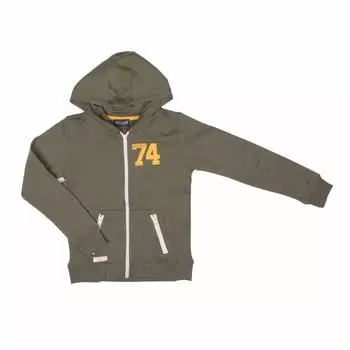 74 толстовка обычного желтого цвета с белой молнией Детский DEELUXE 74