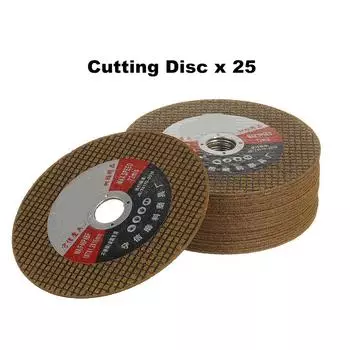 7500 мАч Бесщеточная угловая шлифовальная машина, 1200 Вт, перезаряжаемая электрическая полировально-шлифовальная машина, инструмент для резки металла, 110 мм, угловая шлифовальная машина, 16,8 В 25pcs Cutting Disc