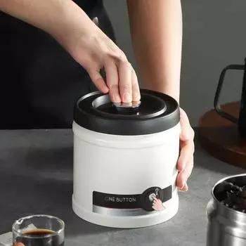 750/1100/1600ML Vacuum Sealed Jugs Coffee Beans Stainless Steel Grain Tea Nut Keep Fresh Airtight Jar Kitchen Storage Containers