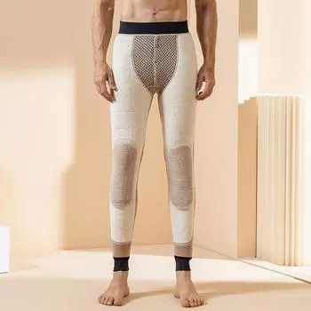 750 г шерстяные мужские зимние колготки нижнее белье плюшевые леггинсы флисовая подкладка термоштаны эластичные эластичные утолщенные 2XL