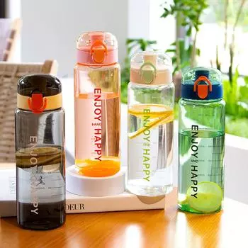 750 мл большая емкость бутылка для воды из тритана портативная бутылка для воды чашка для воды бутылка для питья с маркером для занятий спортом на открытом воздухе фитнес зелёный