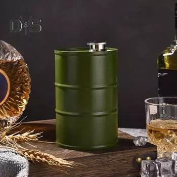 750 мл гладкая поверхность масляного барабана без запаха, хорошее уплотнение, кувшин для вина на открытом воздухе серебряный
