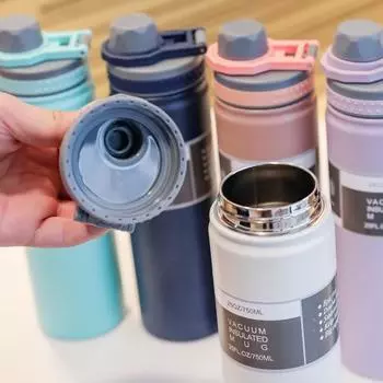 750 мл термос из нержавеющей стали для улицы, большая емкость, космический горшок, портативный спортивный дорожный автомобильный чайник для воды 750ml