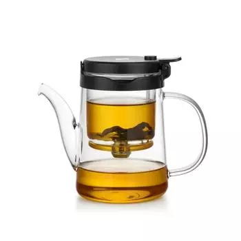 750 мл термостойкий стеклянный чайник с заварочным устройством, набор для приготовления прозрачного чая, рассыпной чай, цветок, чайный сервиз, горшок для воды из боросиликатного стекла 750ML белый
