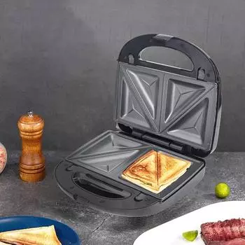 750 Вт 6-в-1 машина для приготовления завтраков, вафель, пончиков, сэндвичей, панини, мадлен, электрическая вафельница с вилкой ЕС 220 В EU чёрный