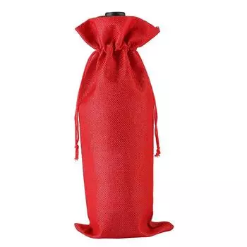 750ml Red Wine Burlap Linen Gift Wedding Wine Bags Champagne Pouch Packaging Bag Wine Bottle Covers