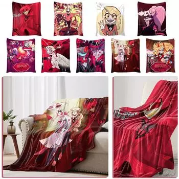 75100 фланелевое одеяло Hazbin Hotel Hell одеяло праздничный подарок домашний диван чехол праздничное украшение одеяло One Size