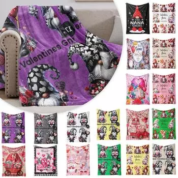 75100 лицевая ткань, одеяло с цифровой печатью, одеяло для кровати, маленькое покрывало, одеяло, подарок на день Святого Валентина, флисовое одеяло с карликом One Size