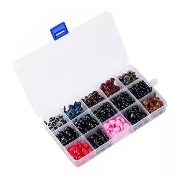 752 шт. безопасные глаза носы пластиковая смола разные размеры цвета сглаживание кукольные глаза носы для вязания крючком