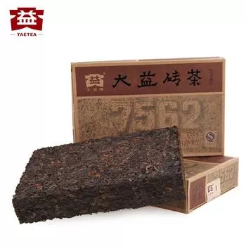 7562 * Yunnan Menghai Dayi Puerh Чайный кирпичик 2010 Пуэр Спелый чайный кирпичик 250г